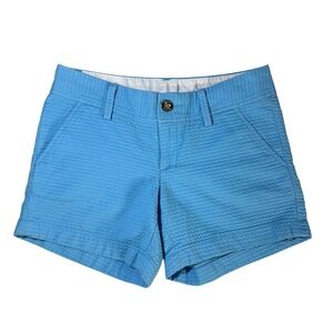 Lilly Pulitzer Callahan Shorts Blue Seersucker Women's Size 00